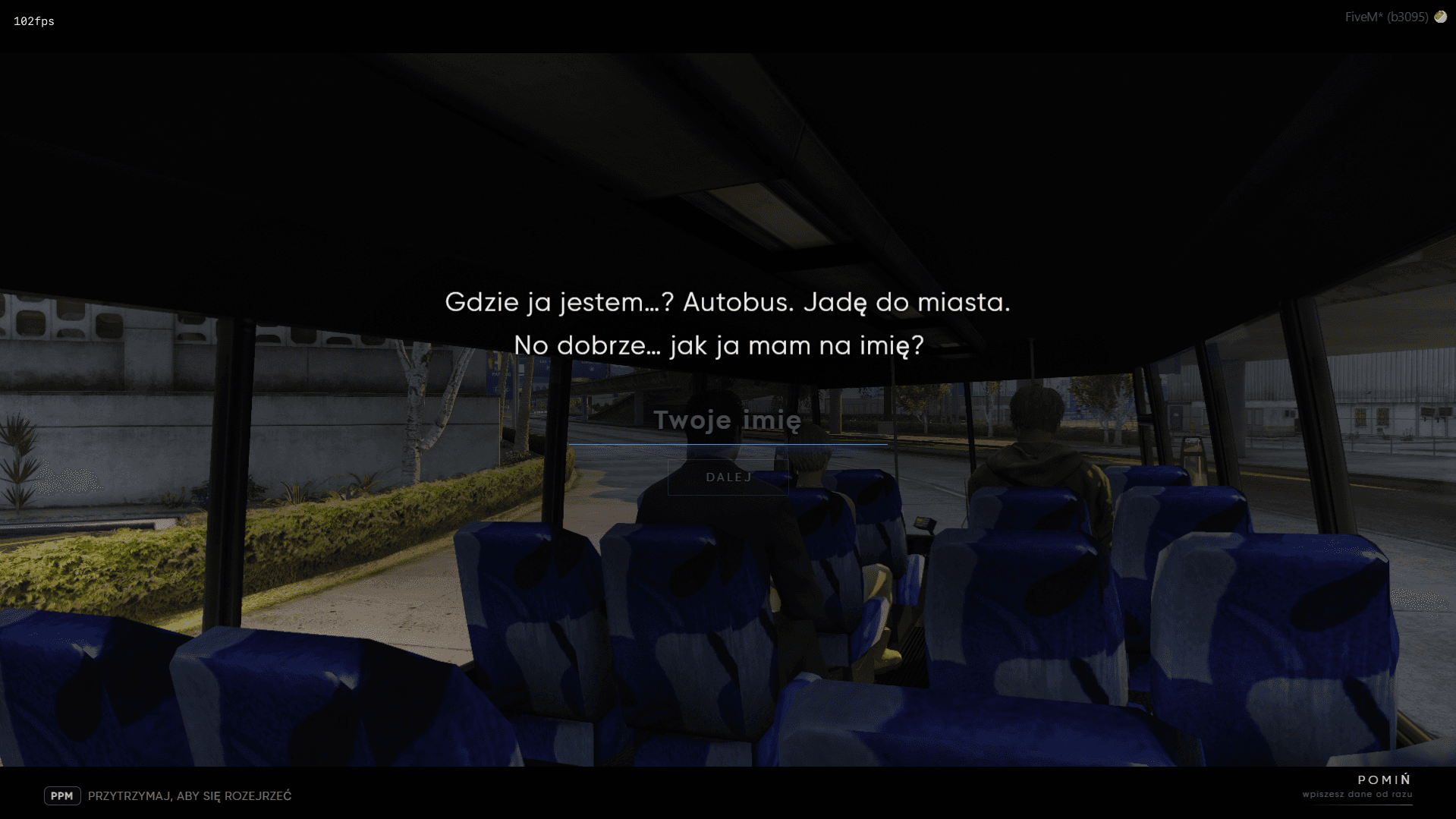 Ekran tworzenia postaci na OsloRP